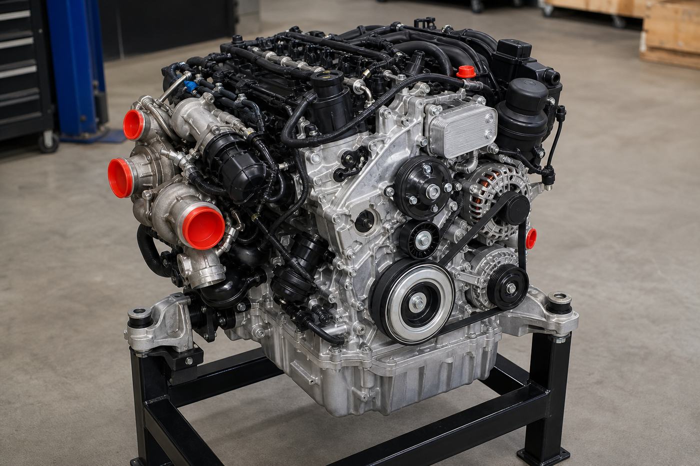 Land Rover Defender 90 1985 M57D25 163 hp Mounts and sump, R380 5-speed, BMW E39 530d, LHD photo 1